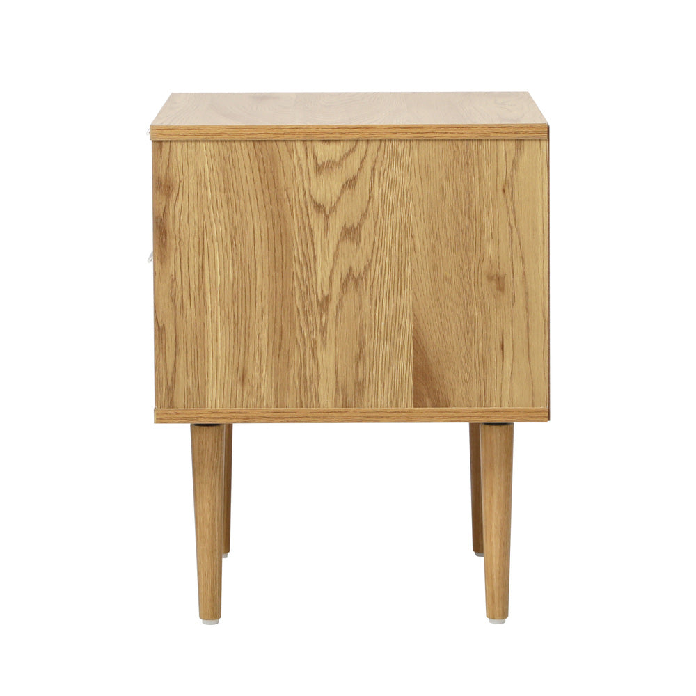 2 Drawer Bedside Table Natural Timber Look | HomeAndLiving - 8