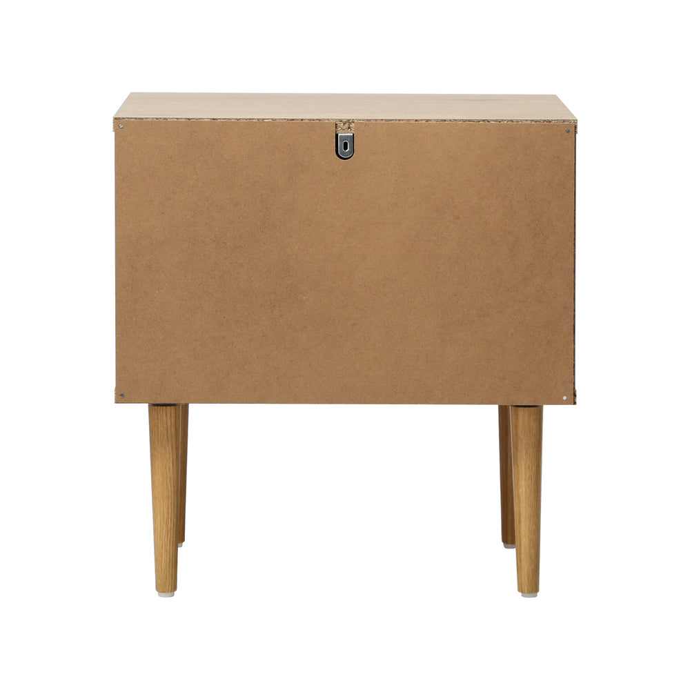2 Drawer Bedside Table Natural Timber Look | HomeAndLiving - 6