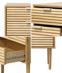 2 Drawer Bedside Table Natural Timber Look | HomeAndLiving