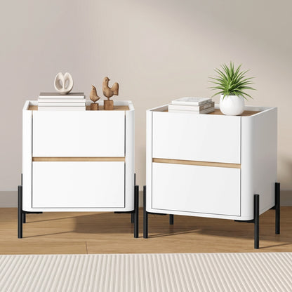 White bedside table 48x40x55cm, view 8