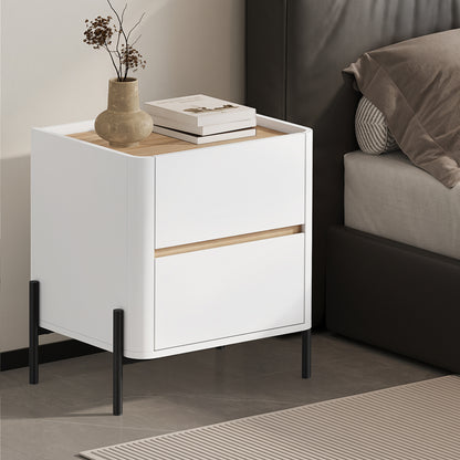 White bedside table 48x40x55cm