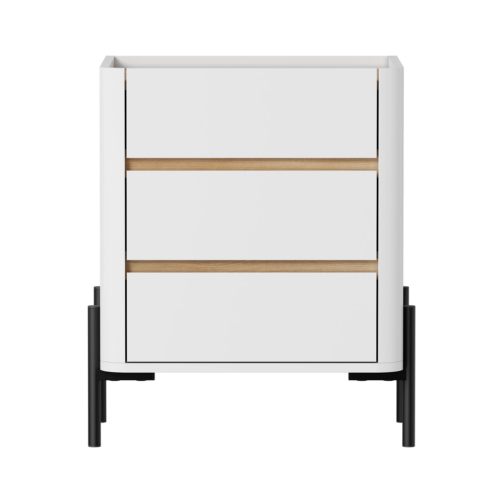 White bedside table 48x40x60cm, view 7