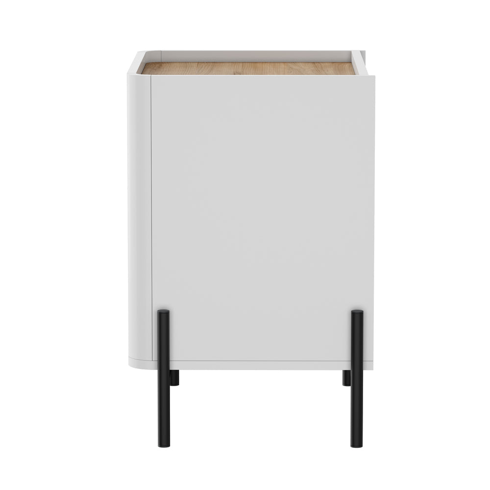 White bedside table 48x40x60cm, detail