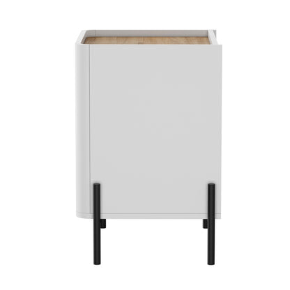 White bedside table 48x40x60cm, detail