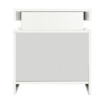 Bedside Tables Set of 2 LED White/Black