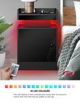 2x LED Bedside Table USB Charging Station