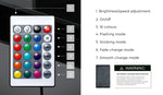 2x LED Bedside Table USB Charging Station