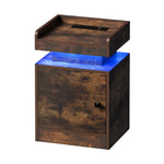 2x LED Bedside Table USB Charging Station