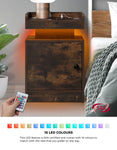 2x LED Bedside Table USB Charging Station