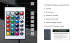 2x LED Bedside Table USB Charging Station