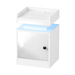2x LED Bedside Table USB Charging Station