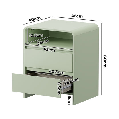 Green bedside table 48x40x60cm, view 6