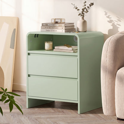 Green bedside table 48x40x60cm