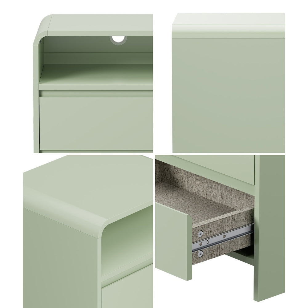 Green bedside table 48x40x60cm, view 10