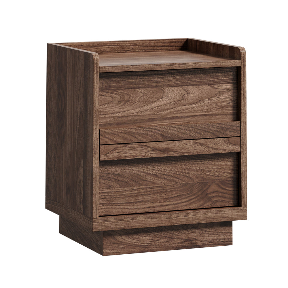 Walnut bedside table 40x35x47cm, side view