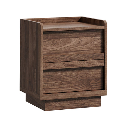 Walnut bedside table 40x35x47cm, side view