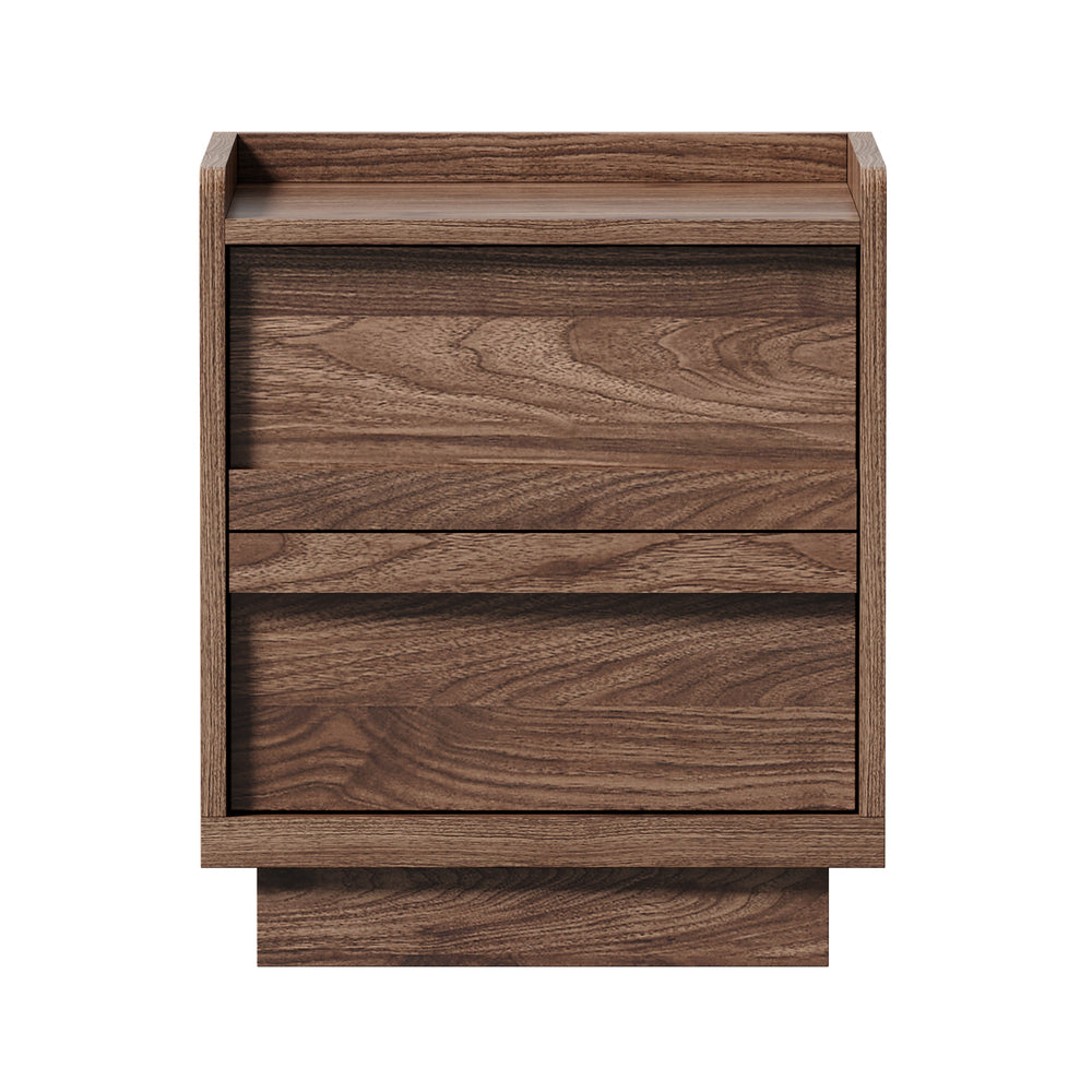 Walnut bedside table 40x35x47cm, rear view