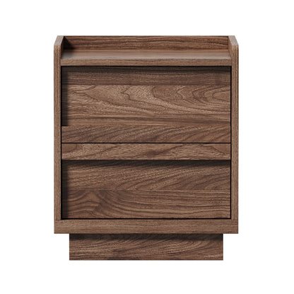Walnut bedside table 40x35x47cm, rear view