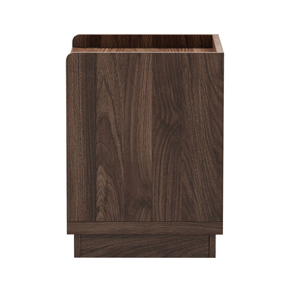Walnut bedside table 40x35x47cm, in room setting