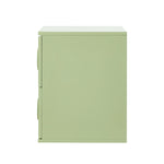 Bedside Table 2 Drawers Nightstand Side Storage Cabinet - Green