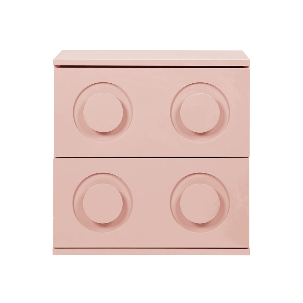 Bedside Table 2 Drawers Nightstand Side Storage Cabinet - Green