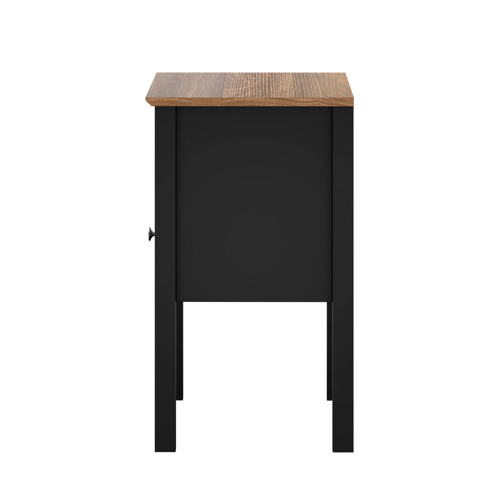 Black bedside table 48x35x60cm, view 6