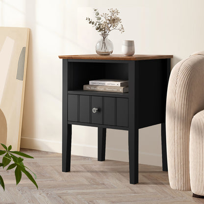 Black bedside table 48x35x60cm, view 8