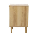 Bedside Tables Set of 2 Nightstand Natural White