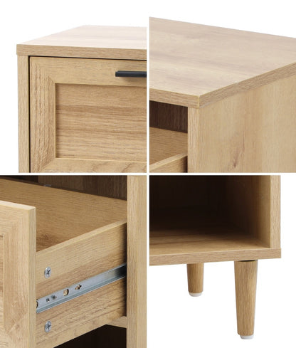 Bedside Tables Set of 2 Nightstand White