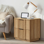 2pc Bedside Tables 2 Drawers Nightstand Natural | HomeAndLiv