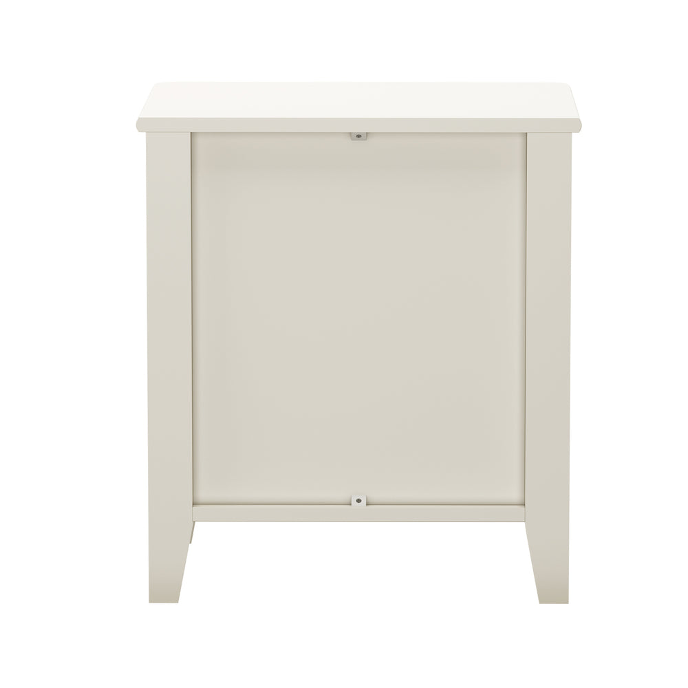White Bedside Table 2 Drawers 45x35x50cm