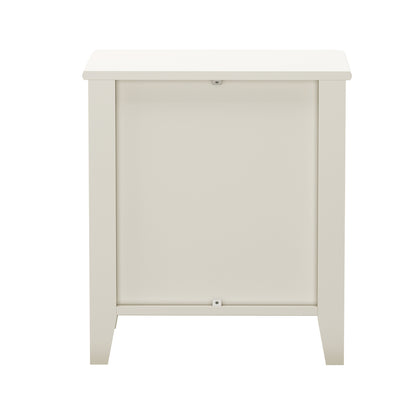 White Bedside Table 2 Drawers 45x35x50cm