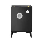 2x Smart Bedside Tables Wireless Charging LED 3 Drawers Black