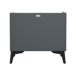 Smart Bedside Table Wireless Charging LED 2 Drawers