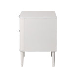 2x Bedside Table 2 Drawers Nightstand White
