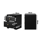 2X Bedside Tables Hamptons Furniture Black