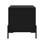 Bedside Table Nightstand Drawer Storage Cabinet Walnut & Black
