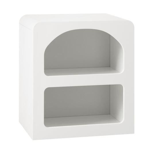 Bedside Table Display Shelf Storage Cabinet Nightstand White