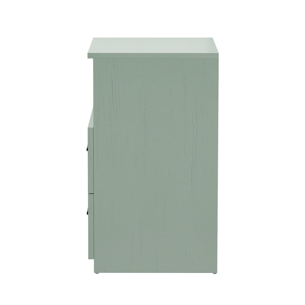 Green Bedside Table 2 Drawers Nightstand | HomeAndLiving