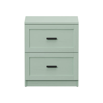 Green Bedside Table 2 Drawers Nightstand | HomeAndLiving