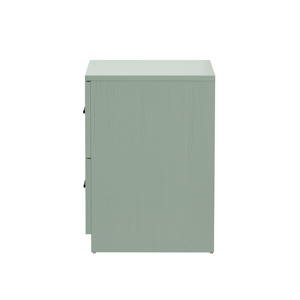 Green Bedside Table 2 Drawers Nightstand | HomeAndLiving