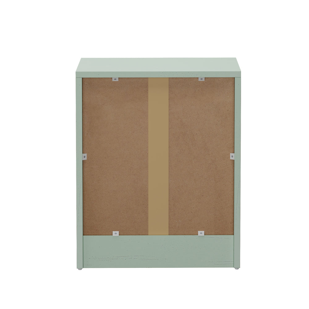 Green Bedside Table 2 Drawers Nightstand | HomeAndLiving
