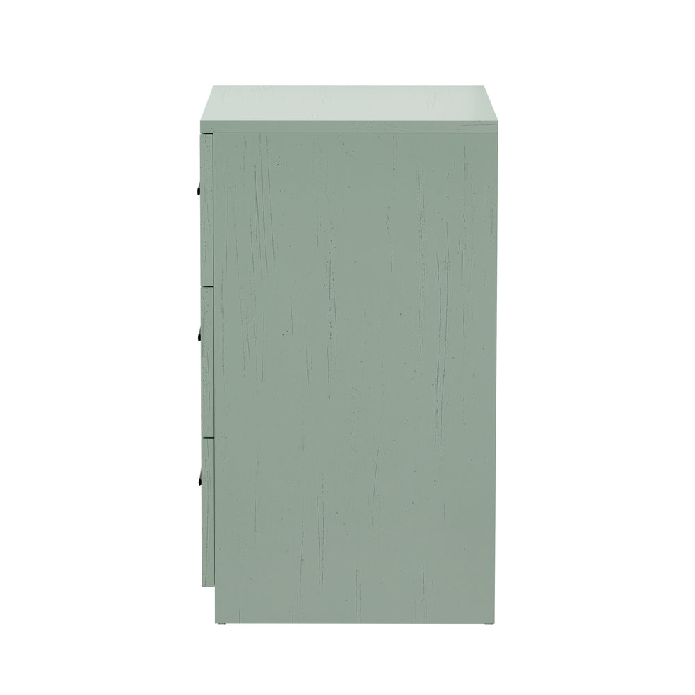 Green Bedside Table 3 Drawers Nightstand | HomeAndLiving