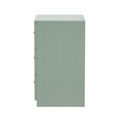 Green Bedside Table 3 Drawers Nightstand | HomeAndLiving