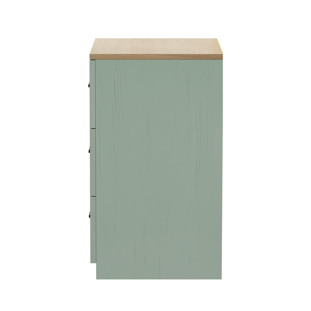 3 Drawer Nightstand Set of 2 Natural Green | HomeAndLiving