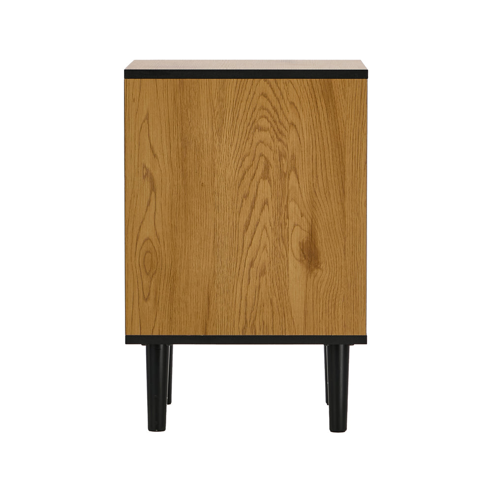 Bedside Table Natural 2 Drawers 35x39.5x60cm