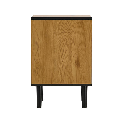 Bedside Table Natural 2 Drawers 35x39.5x60cm