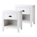 2x Bedside Table Nightstand Vintage