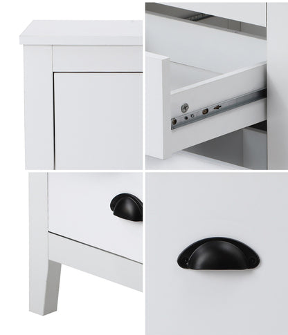 2x Bedside Table Nightstand Vintage