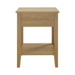 Bedside Table with 1 Drawer Open Shelf Nightstand Natural